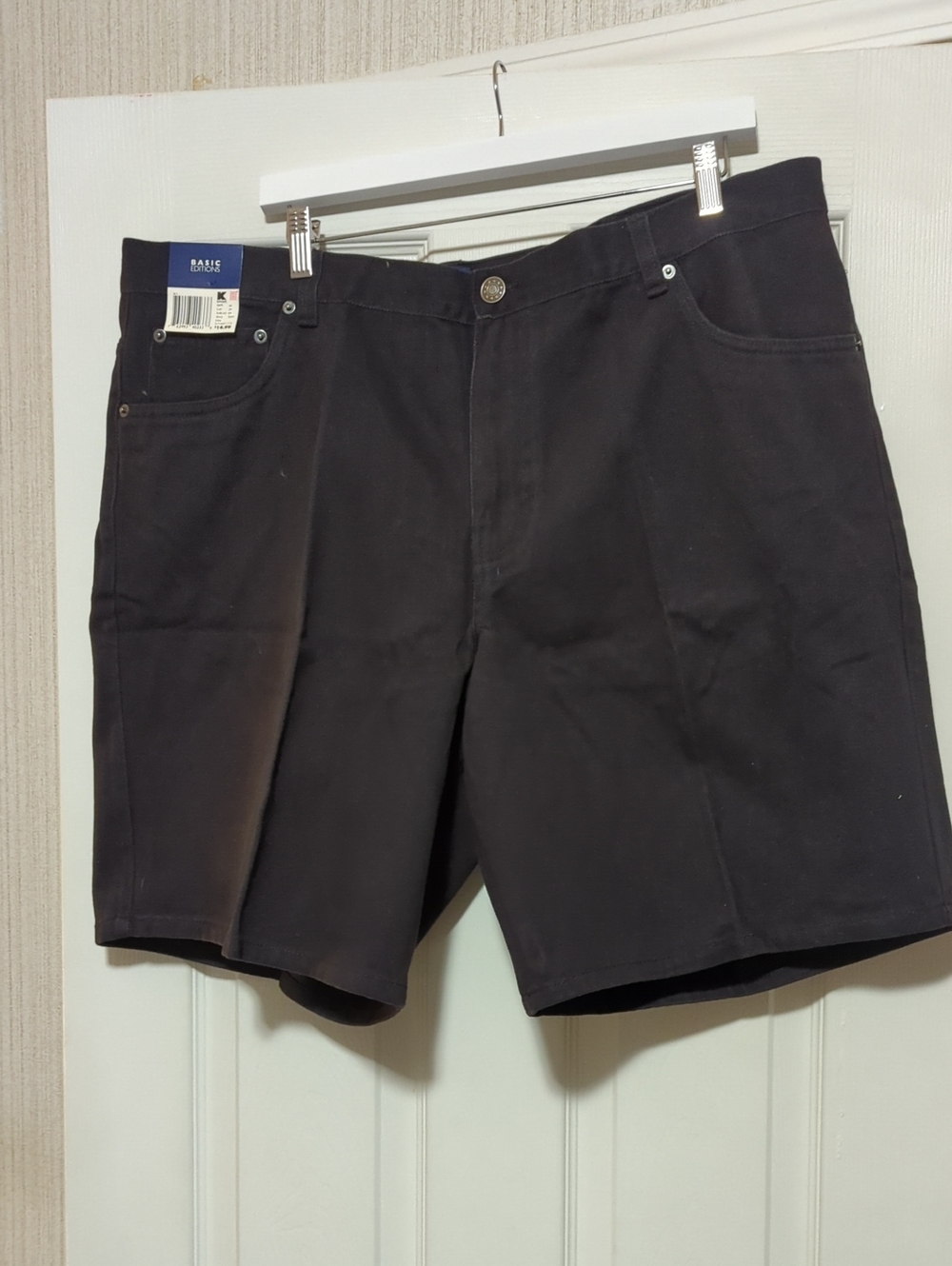 Basic Editions Black Men's Flat Front Shorts